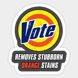 vote removes stubborn orange stains Sticker